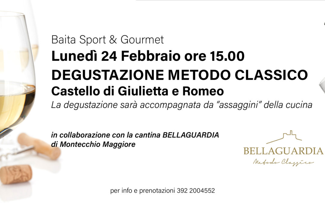 In baita Sport & Gourmet la degustazione della Cantina Bellaguardia di Montecchio Maggiore